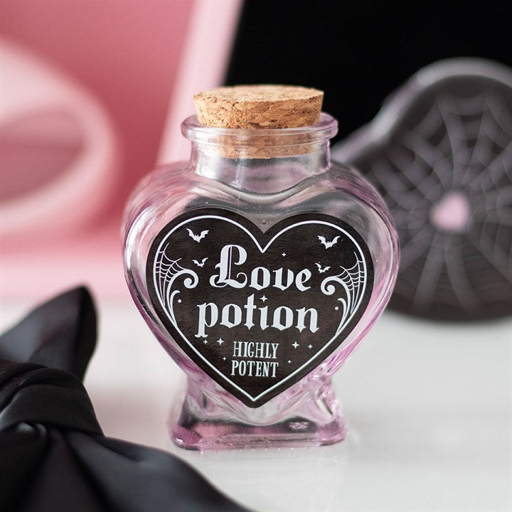 Eleanoras Love Potion Decorative Glass Heart Potion Bottle 