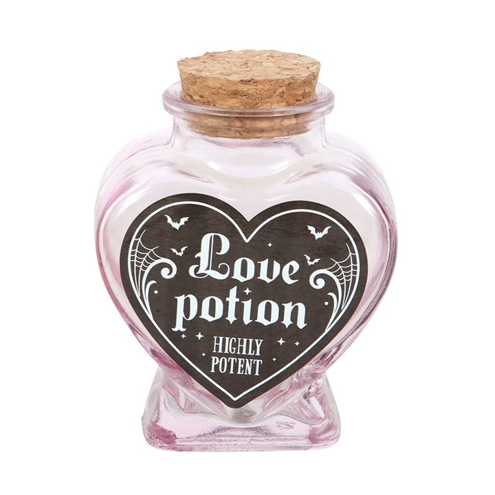 Eleanoras Love Potion Decorative Glass Heart Potion Bottle 
