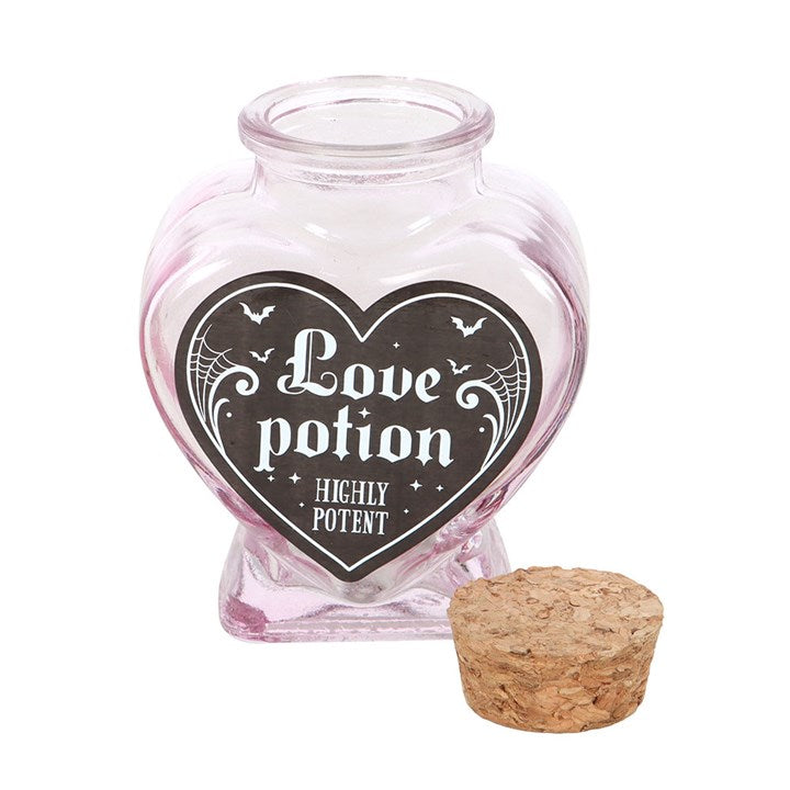 Eleanoras Love Potion Decorative Glass Heart Potion Bottle 