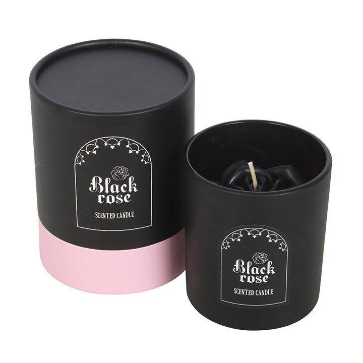 Black Rose Candle with 3D Roses