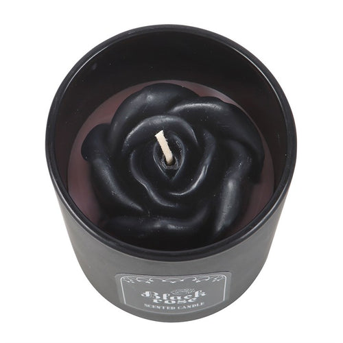 Black Rose Candle with 3D Roses