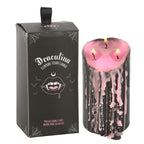 Eleanoras Large Pink Vampire Tears Pillar Candle Candles