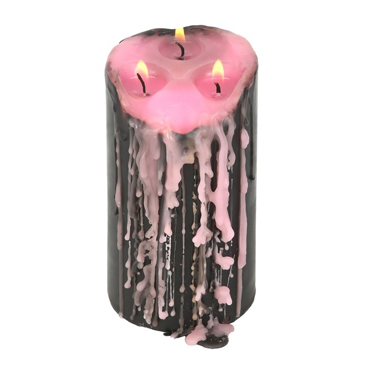 Eleanoras Large Pink Vampire Tears Pillar Candle Candles