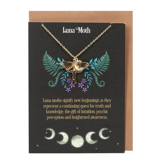 LUNA MOTH NECKLACE CARD JEWELLERY from Eleanoras