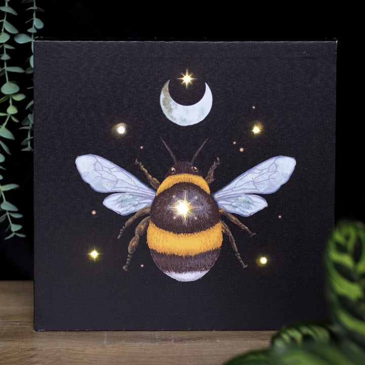 Eleanoras FOREST BEE LIGHT UP CANVAS PLAQUE Canvases