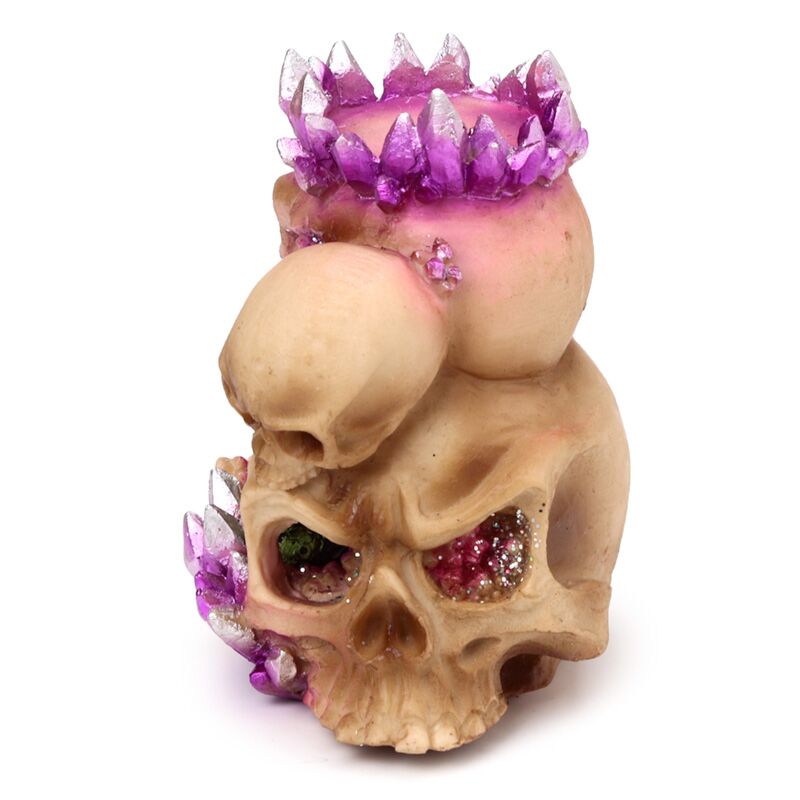 Eleanoras Elements Baby Dragon Crystal Skull Cave Tea Light Holder Candle Holders