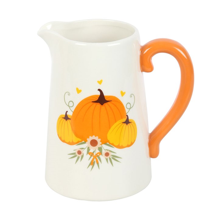 Eleanoras Autumn Pumpkin Ceramic Flower Jug Vases