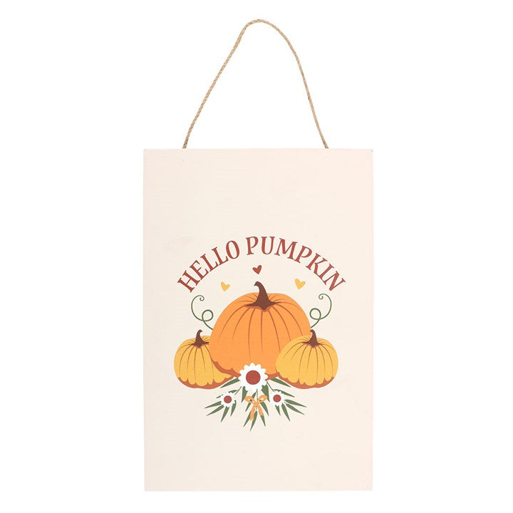 Eleanoras Autumn Days Hello Pumpkin Hanging Sign 