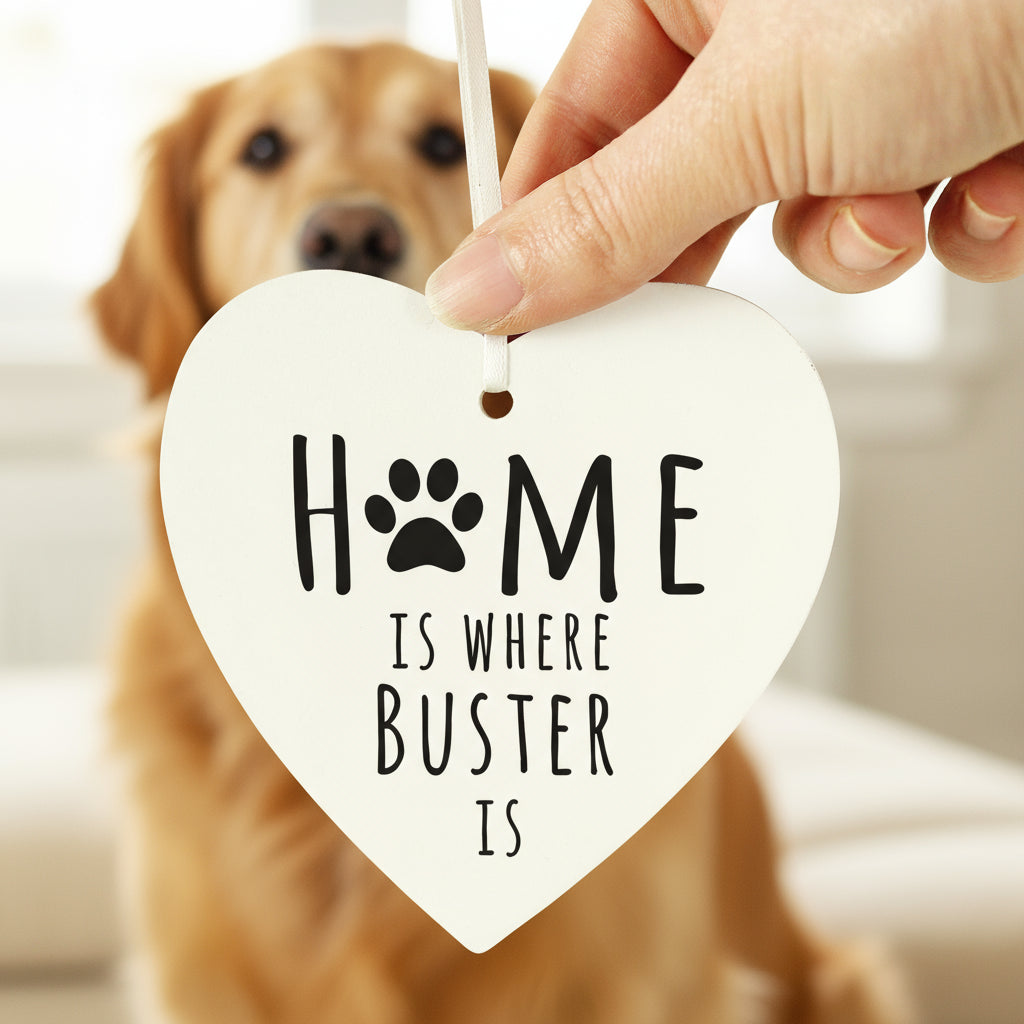 Eleanoras Home Is Where Pet Is Wooden Decoration Signs & Plaques