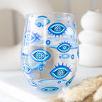All Seeing Eye Print Stemless Glass