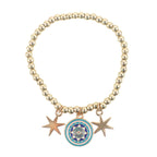 All Seeing Eye Beaded Charm Bracelet