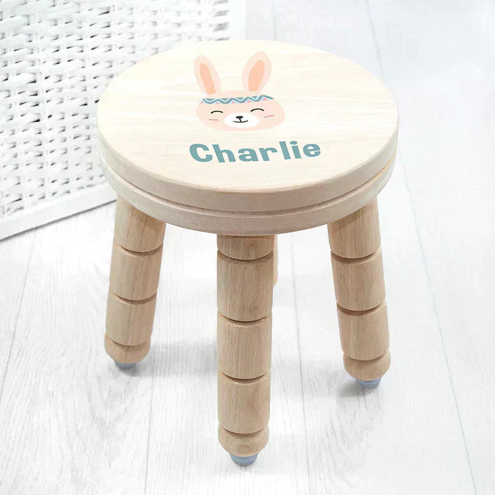 Eleanoras Cute Bunny Personalised Stool Kids Stools