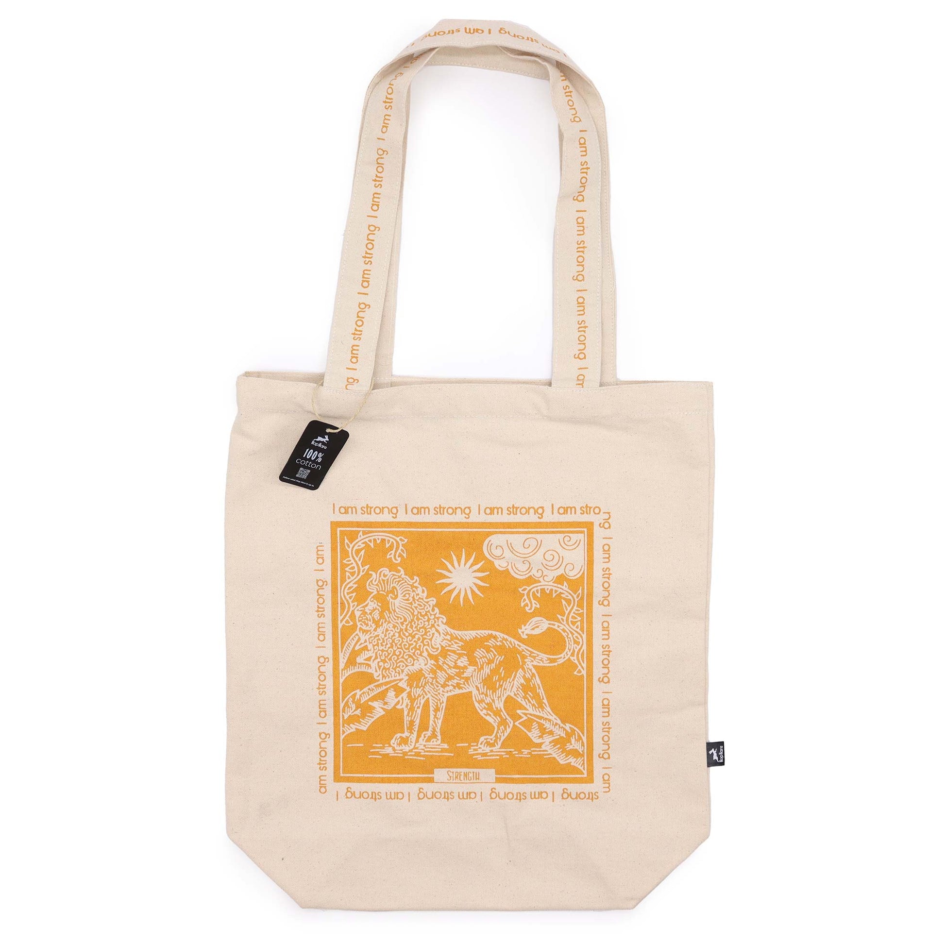 Eleanoras I AM STRONG HOP HARE TOTE BAG Totes