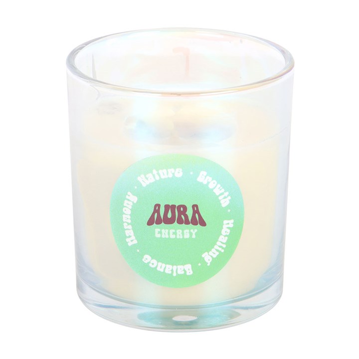 Aura Energy Lotus Mint Tea Iridescent Candle