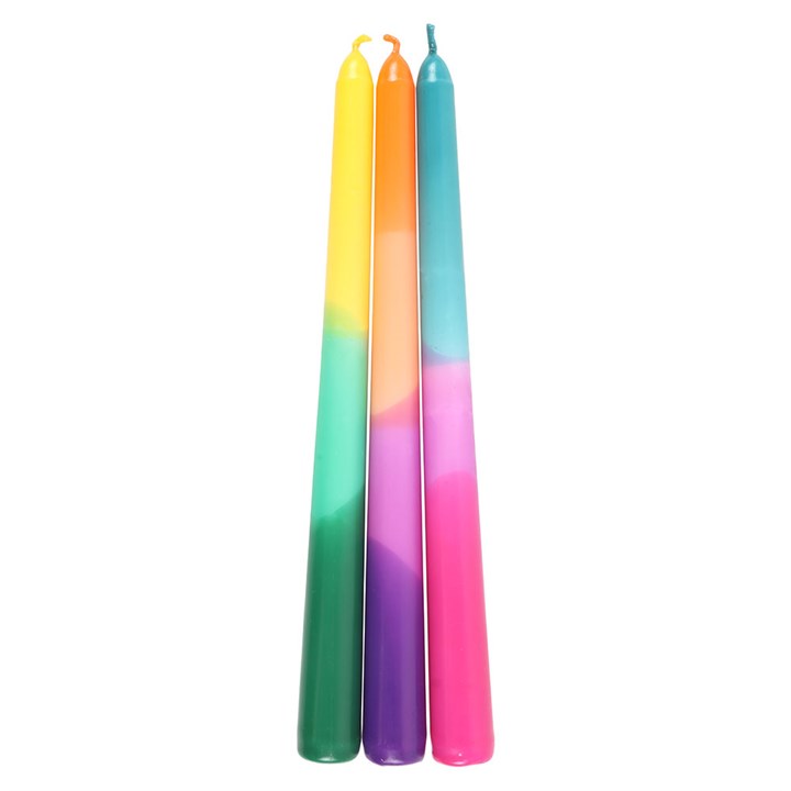 Dipped Aura Energy Taper Candles - Set of 3