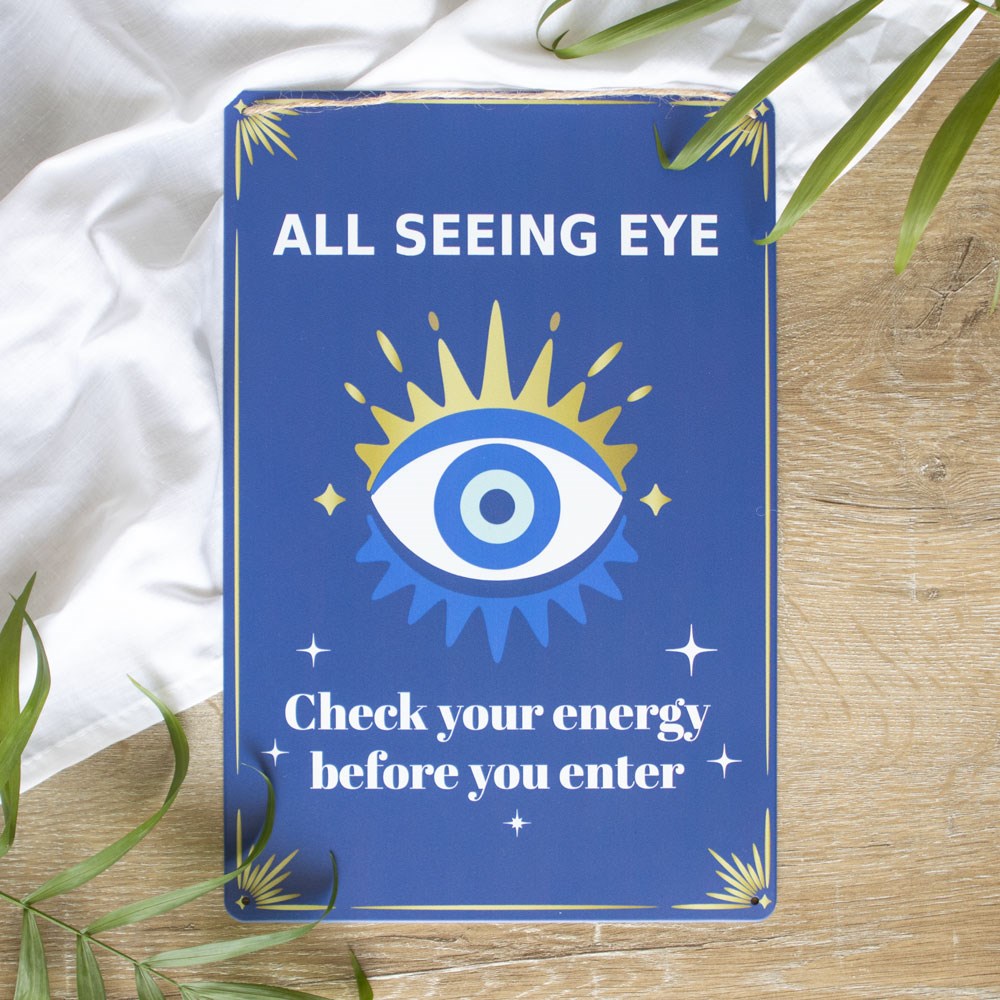 Eleanoras ALL SEEING EYE METAL HANGING SIGN Signs & Plaques