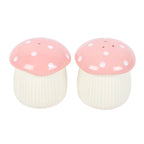 Pink Mushroom Salt and Pepper Shakers