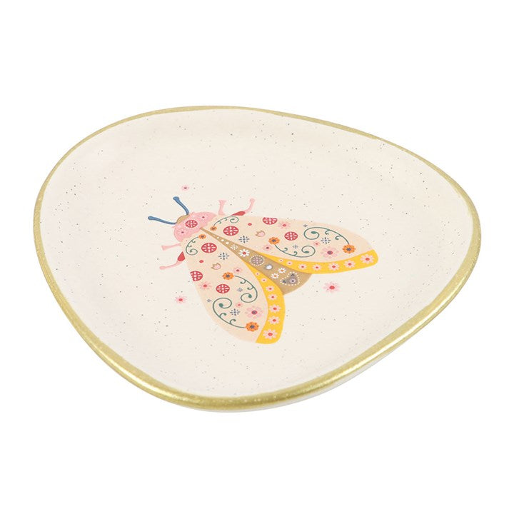Eleanoras Floral Moth Trinket Dish 