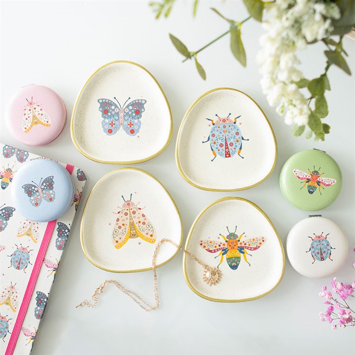 Eleanoras Floral Moth Trinket Dish 