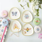 Eleanoras Floral Moth Trinket Dish 