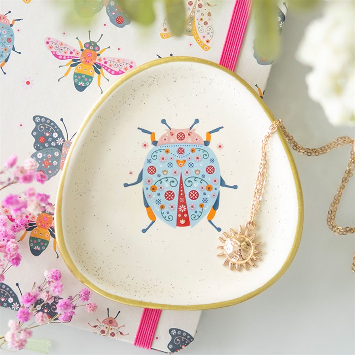 Eleanoras Floral Ladybird Trinket Dish Trinket Dishes