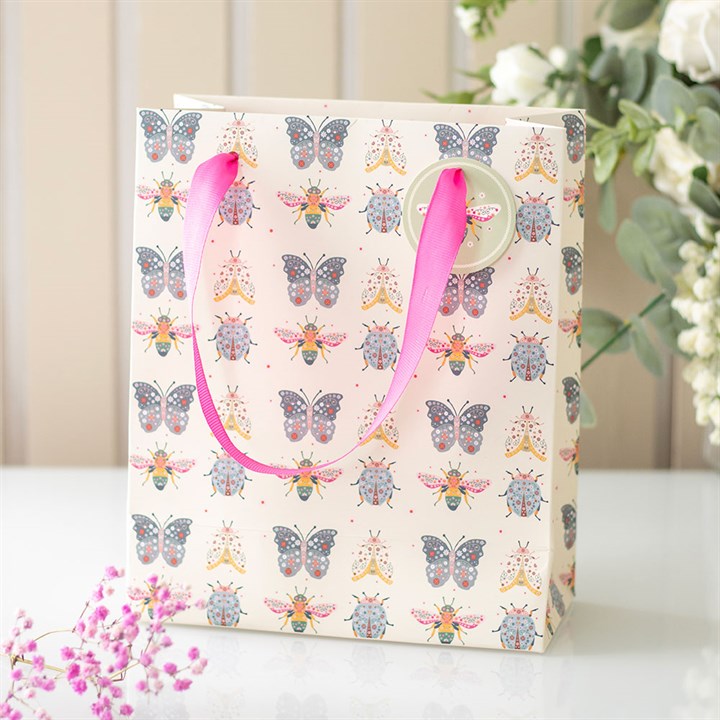 Eleanoras Floral Bug Print Medium Gift Bag Gift Bags