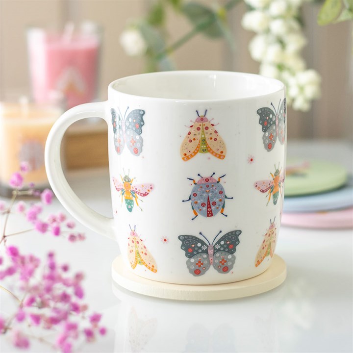 Eleanoras Floral Bug Print Mug 