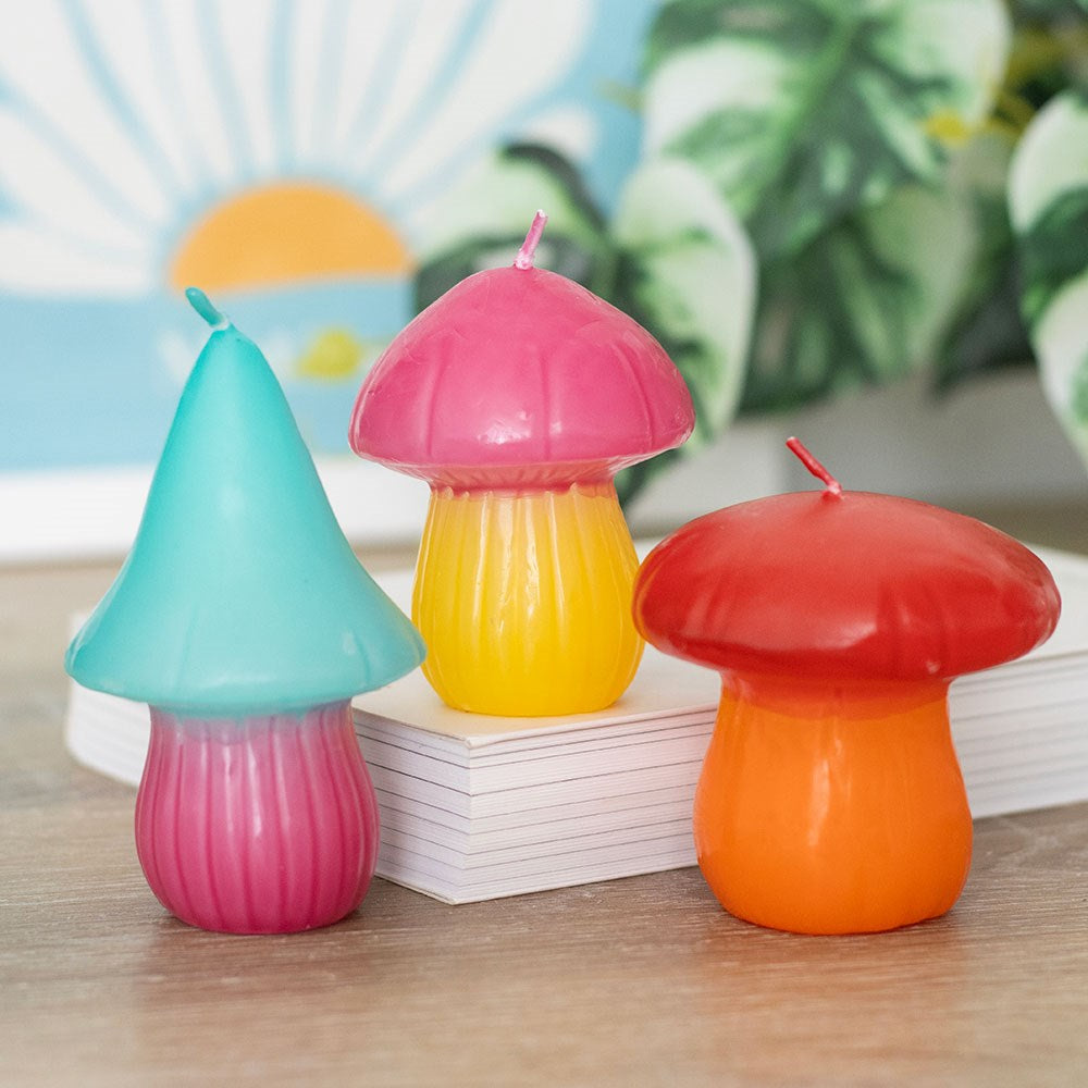 Eleanoras SET OF 3 MUSHROOM SHAPED CANDLES Candles