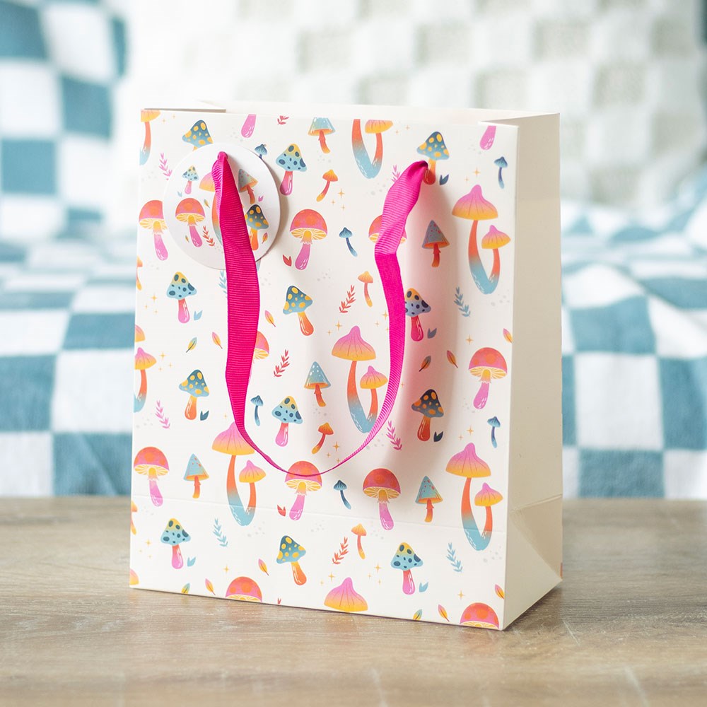 Eleanoras Funky Fungi Mushroom Print Gift Bag Gift Bags