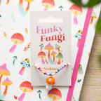 Eleanoras ORANGE MUSHROOM BEADED PENDANT NECKLACE Jewellery