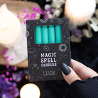 Pack Of 12 Green Luck Spell Candles