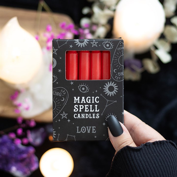 Eleanoras Set Of 12 Red Love Candles Spell Candles