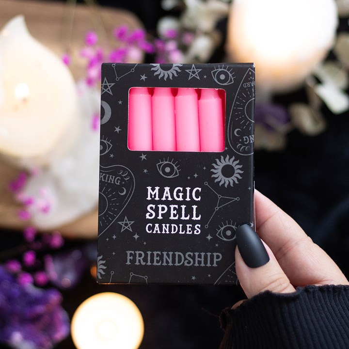 Eleanoras Friendship Pack Of 12 Pink Spell Candles Spell Candles