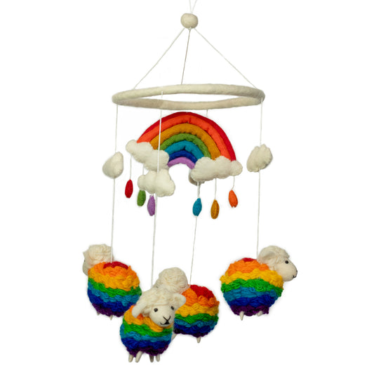 Eleanoras RAINBOW SHAPE HANDMADE FELT MOBILE 