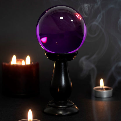 Eleanoras PURPLE SMALL  CRYSTAL BALL ON STAND Crystal Balls