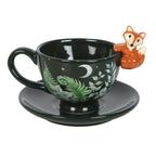 Eleanoras Green Forest Teacup with Fox 