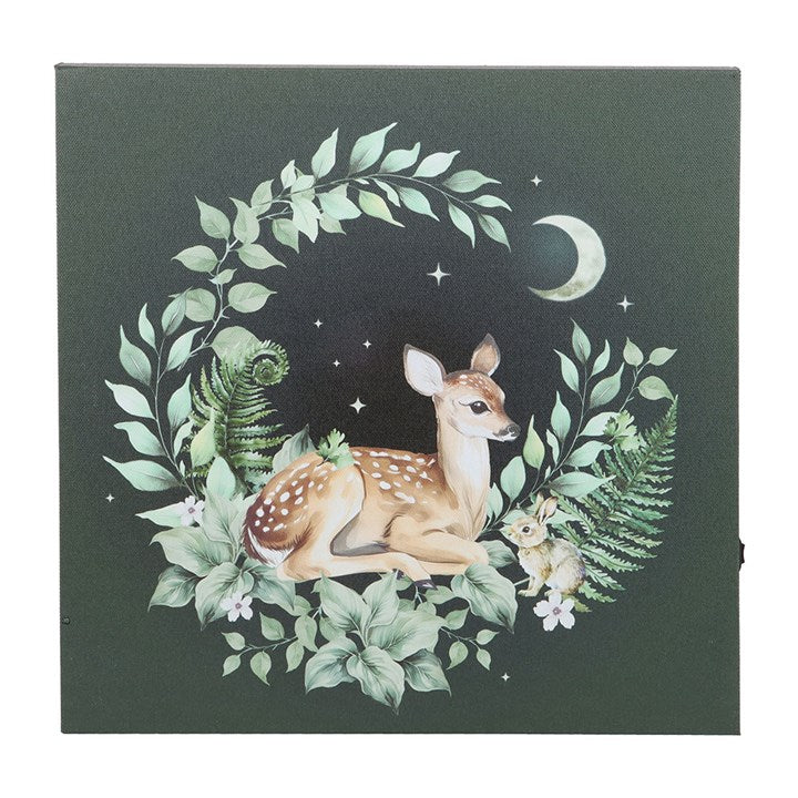 Eleanoras Fawn Light Up Canvas Plaque 