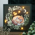 Eleanoras Sleeping Fox Light Up Canvas Plaque 