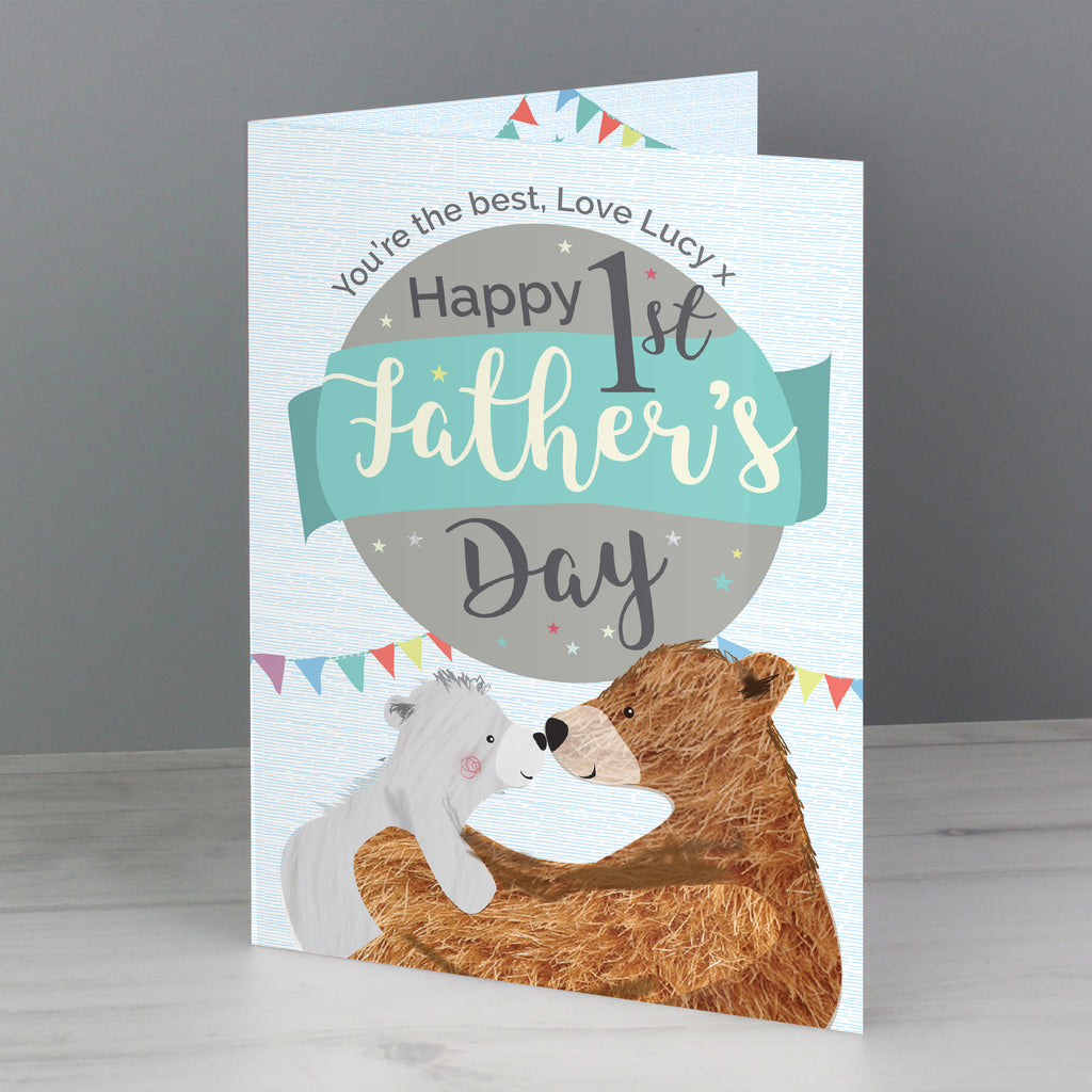 Eleanoras Personalised 1st Father's Day Daddy Bear Card Greetings Cards