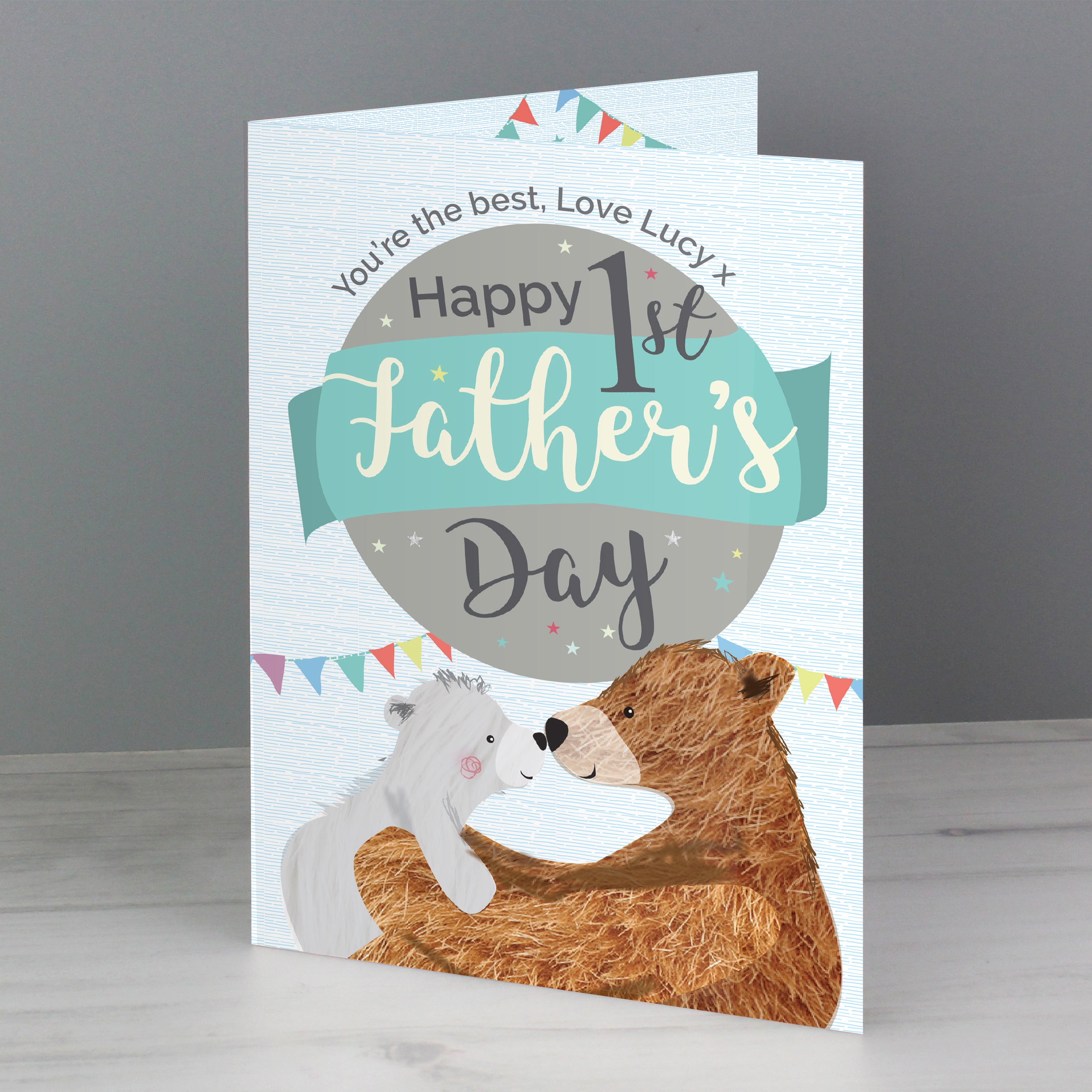 Eleanoras Personalised 1st Father's Day Daddy Bear Card Greetings Cards