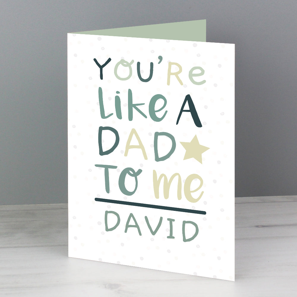 Eleanoras Personalised 'You're Like a Dad to Me' Card Greetings Cards