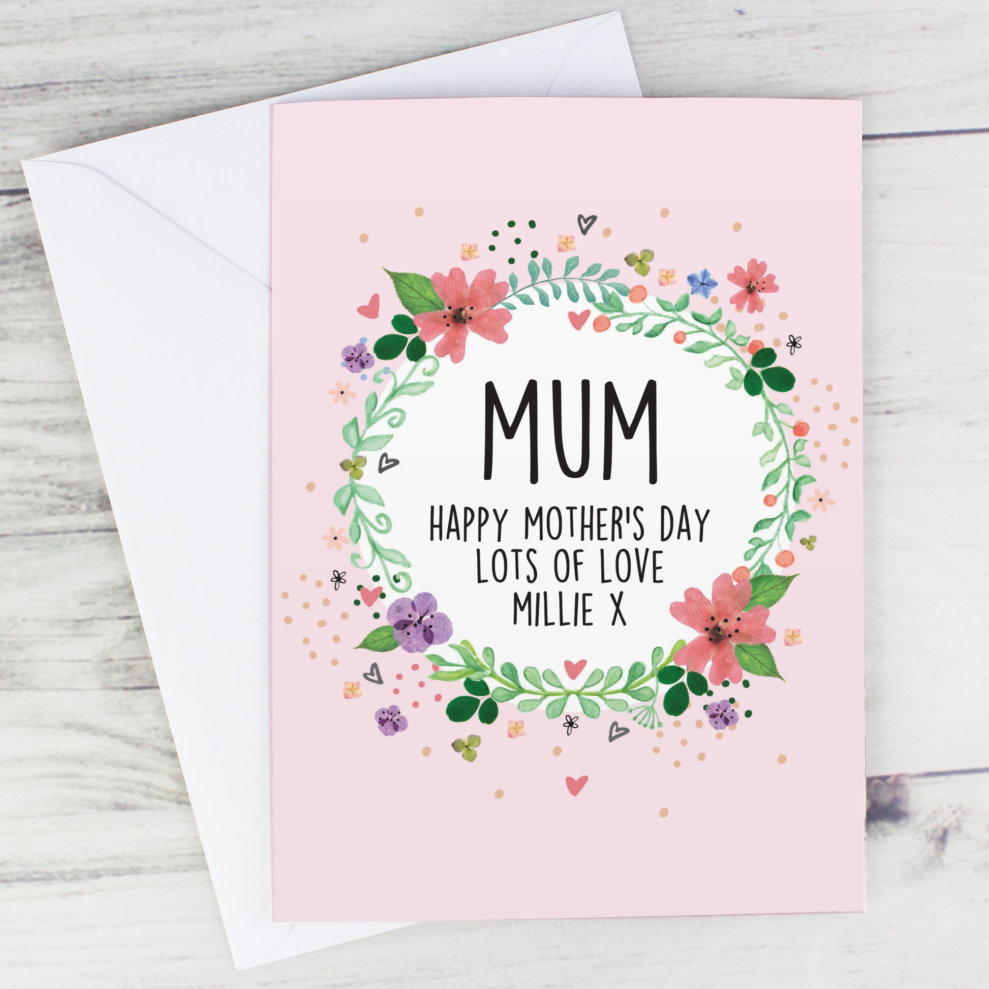 Eleanoras Mothers Day Personalised Floral Card 