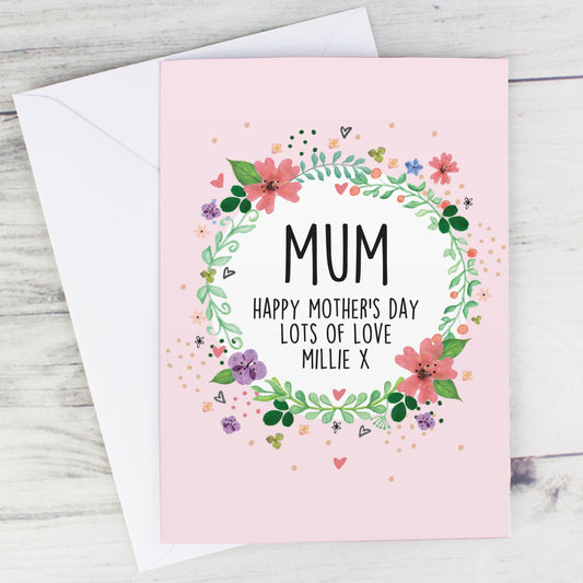 Eleanoras Mothers Day Personalised Floral Card 