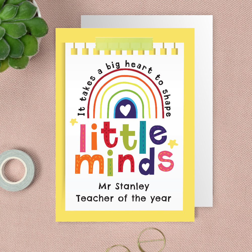 Eleanoras Personalised Shape Little Minds Greeting Card Greetings Cards