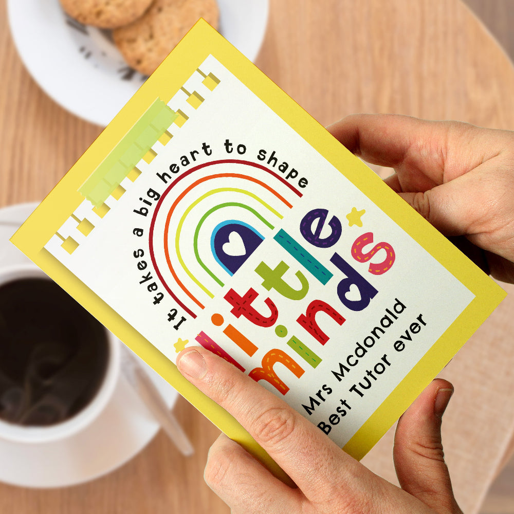 Eleanoras Personalised Shape Little Minds Greeting Card Greetings Cards