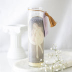 Eleanoras Selene Goddess Tube Candle with Amethyst Crystals 