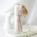 Eleanoras Athena Goddess Tube Candle with Clear Quartz Crystals 