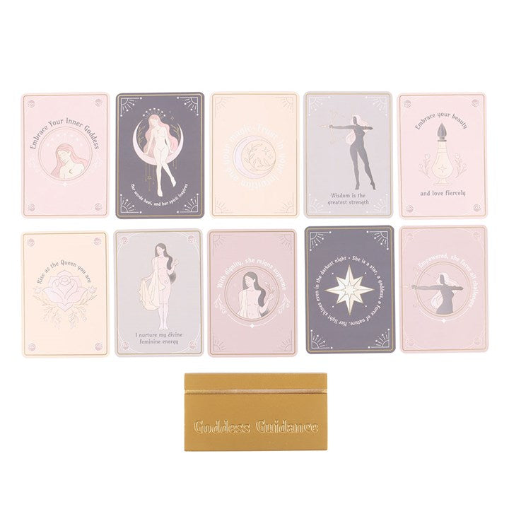 Eleanoras Goddess Energy Affirmation Cards With Wooden Stand Affirmation Cards
