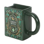Green Witch Book Shaped Mug