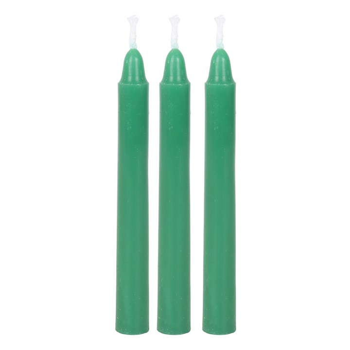 Pack of 12 Green Witch Spell Candles
